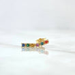 Piercing Lineal Colores 0.6gr / 1.3cm / Circones De Colores Oro Amarillo 18K (Joya) *