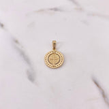 Dije Medalla San Benito 2.05gr / 2.2cm / Circones Blancos Oro Amarillo 18K $