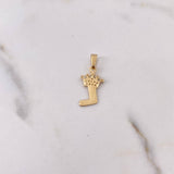 Dije Letra L Corona 0.9gr / 2.2cm / Circones Blancos Oro Amarillo 18K $