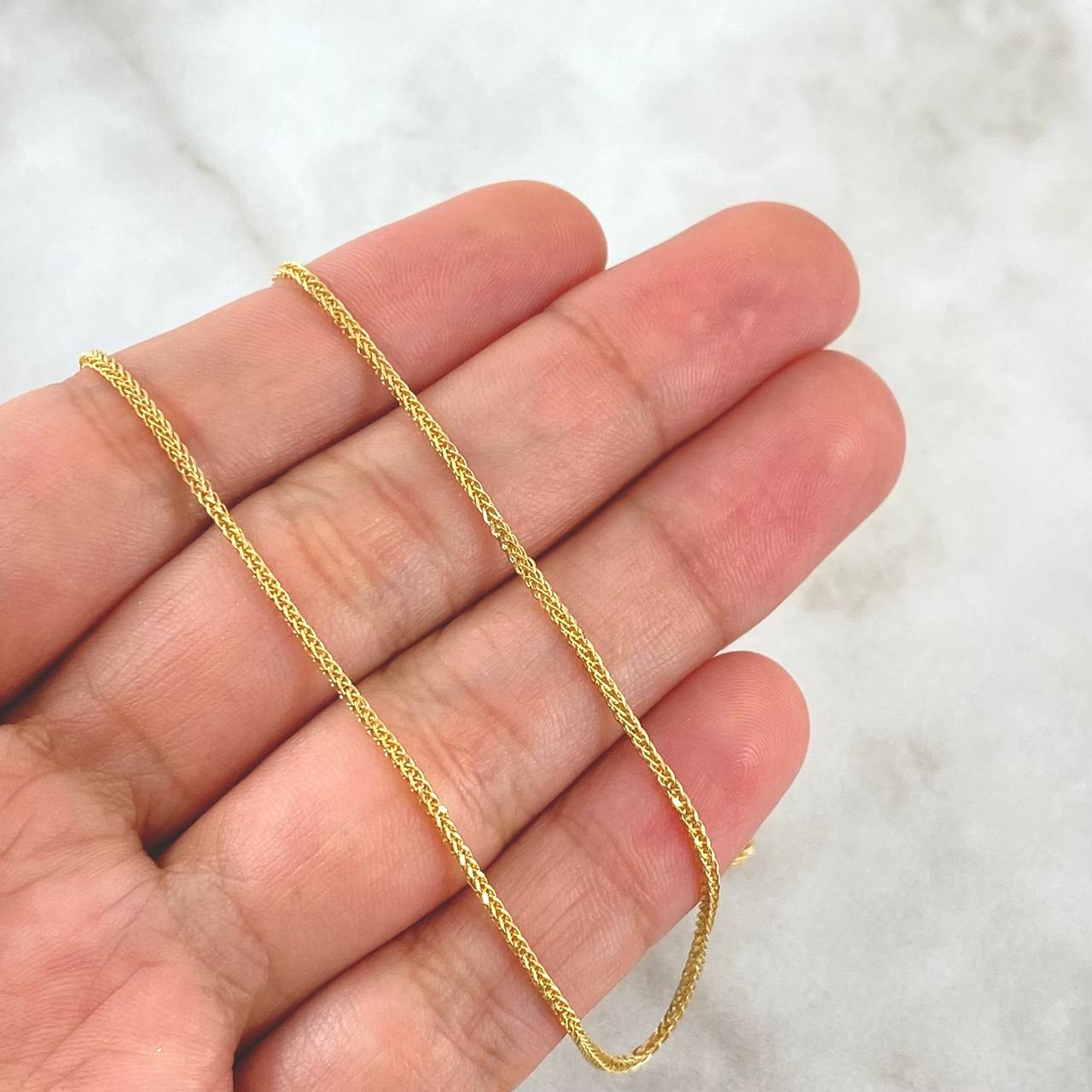 Cadena Franco 4.6gr / 60cm / 1mm Oro Amarillo +4 18K