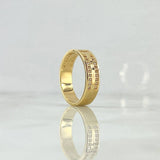 Anillo Argolla Romana 6.1gr / T9 / Circones Blancos Oro Amarillo 18K ©