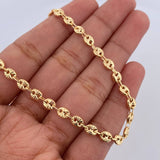 Tobillera GC 4.85gr / 26.5cm / 3.9mm Diamantado Oro Amarillo 18K &