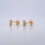 Topos Trebol 1.2gr / Circones Blancos Oro Amarillo 18K $