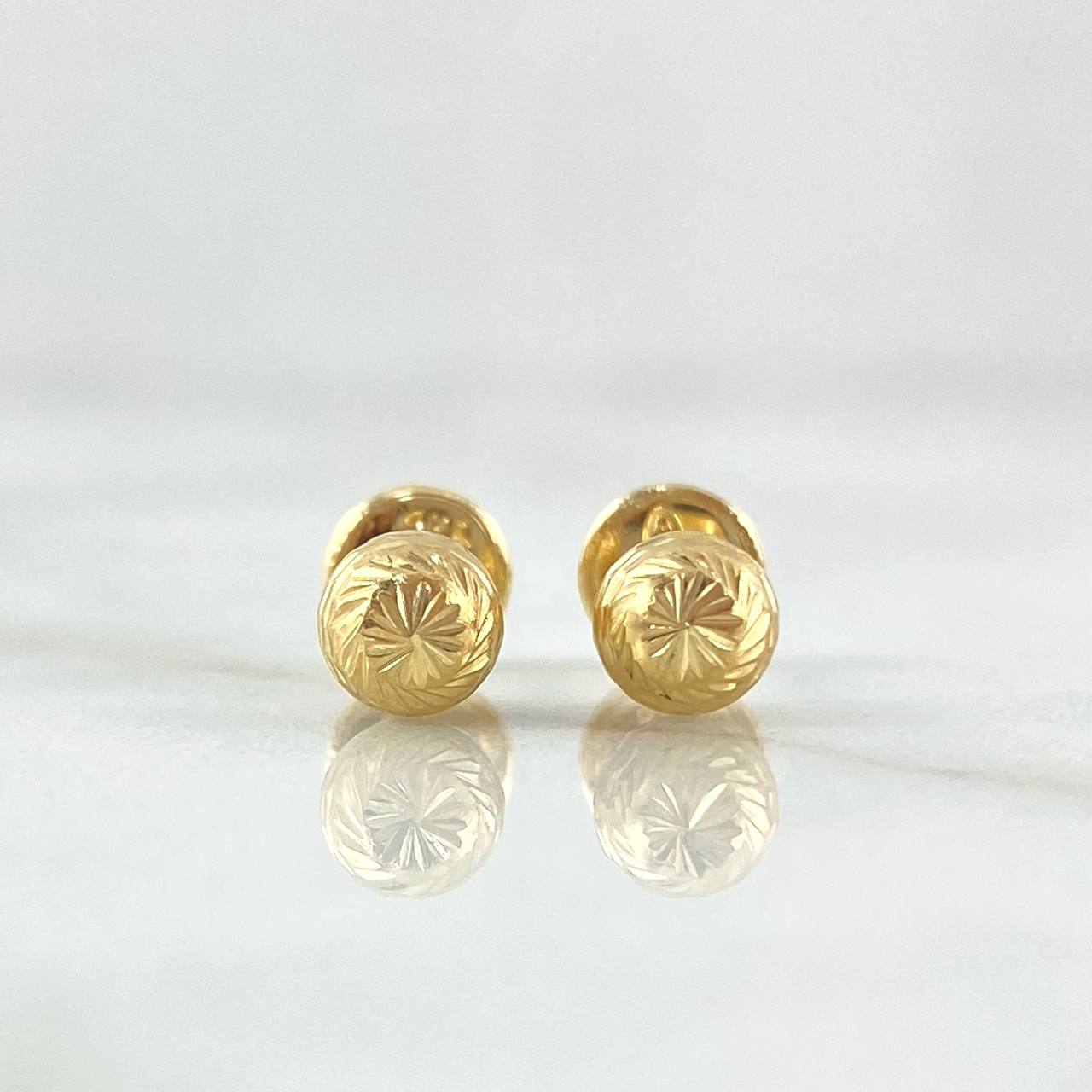 Topos Bola 0.75gr / 5mm Diamantada Lineal Oro Amarillo 18K *