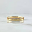 Anillo Argolla Basteada 3.95gr / T10 3/4 / Circones Blancos Oro Amarillo 18K ©