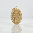 Dije Medalla Virgen Milagrosa 1.5gr / 2.8cm / Lisa Oro Amarillo 18K ©