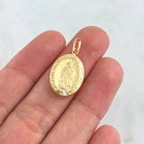 Dije Virgen Guadalupe 1.35gr / 2.5cm /  Troquelado Mate Oro Amarillo 18K