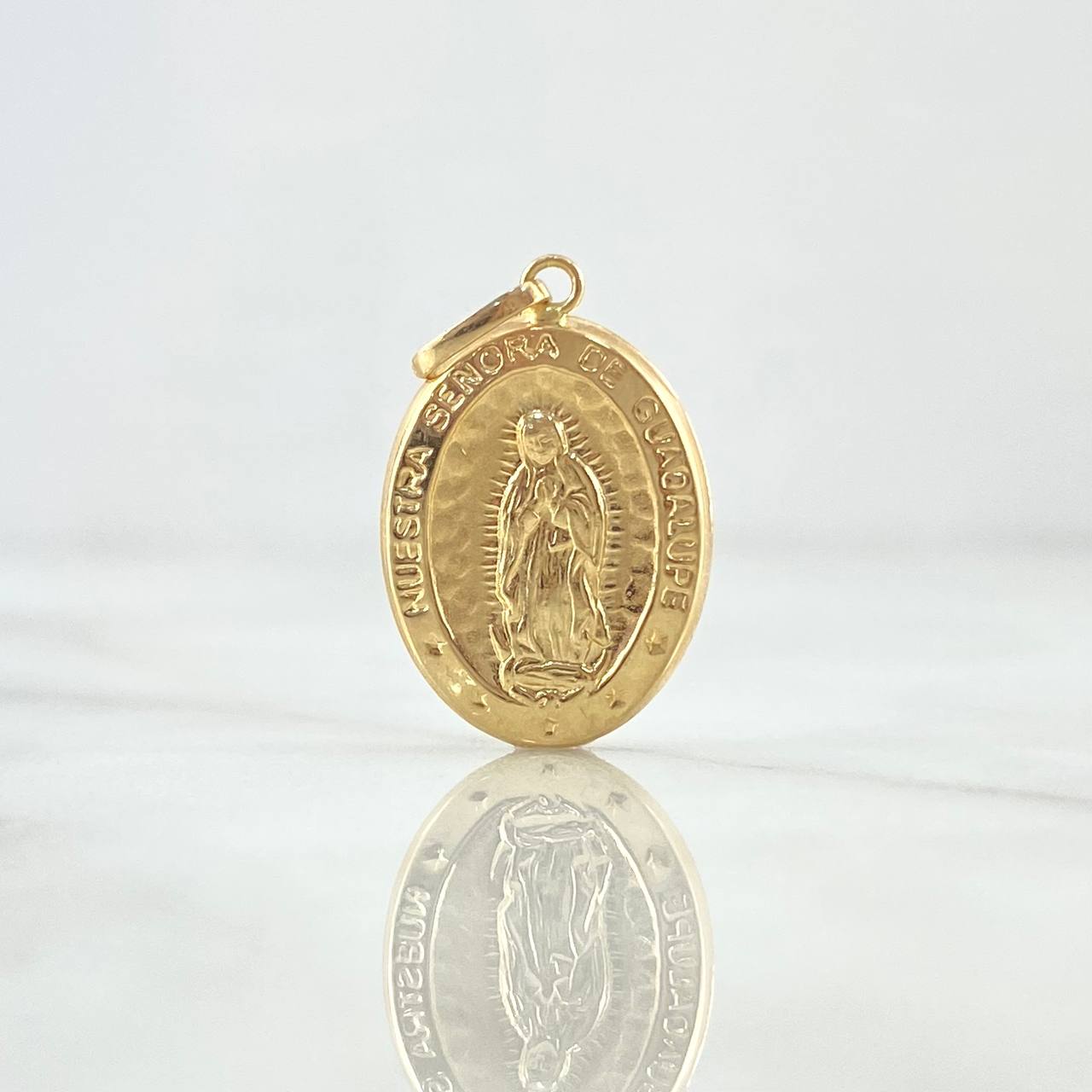 Dije Virgen Guadalupe 1.4gr / 2.5cm /  Troquelado Mate Oro Amarillo 18K