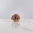 Anillo Timon 13.25gr / T11 1/2 / Circones Negros Blancos Dos Oros Blanco Rosa 18K $