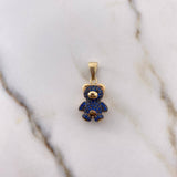 Dije Oso 3.1gr / 2.5cm / Circones Azules Negros Oro Amarillo 18K $