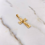 Dije Cruz Cristo 3.09gr / 3.6cm / Oro Amarillo 18K $