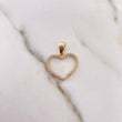 Dije Corazon 1.6gr / 2.5cm / Circones Blancos Oro Amarillo 18K $