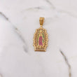 Dije Virgen Guadalupe 8gr / 4.8cm / Circones Blancos Verdes Fucsias Oro Amarillo 18K $