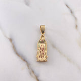 Dije Virgen Guadalupe 3.45gr / 3.7cm / Circones Verdes Fucsias Oro Amarillo 18K $