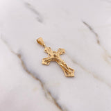 Dije Cruz Cristo Gotica 3.85gr / 4.5cm / Silueta Oro Amarillo 18K $