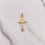 Dije Cruz Cristo 1.4gr / 3.7cm / Oro Amarillo 18K $