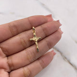 Dije Cruz Cristo 1.4gr / 3.7cm / Oro Amarillo 18K $