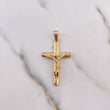 Dije Cruz Cristo 4.2gr / 4cm / Tronco Oro Amarillo 18K $