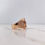 Anillo Timon 13.25gr / T11 1/2 / Circones Negros Blancos Dos Oros Blanco Rosa 18K $