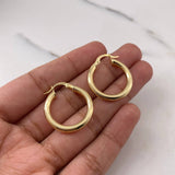 Candongas Jass 2.15gr / 2.5cm / Delgadas Lisas Oro Amarillo 18K $