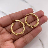 Candongas Valen 3.05gr / 2.5cm / Espiral Rayadas Oro Amarillo 18K $