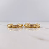 Candongas Ingri 3.25gr / 2.5cm / Espiral Entorchadas Oro Amarillo 18K $