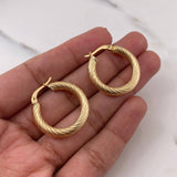 Candongas Sofi 3.15gr / 2.5cm / Espiral Oro Amarillo 18K $