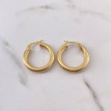 Candongas Sofi 3.15gr / 2.5cm / Espiral Oro Amarillo 18K $