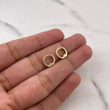 Candongas Rose 0.6gr / 0.8cm / Lisas Oro Amarillo 18K $