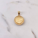 Dije Medalla Virgen Del Carmen 4.35gr / 3cm / Circones Blancos Oro Amarillo 18K $