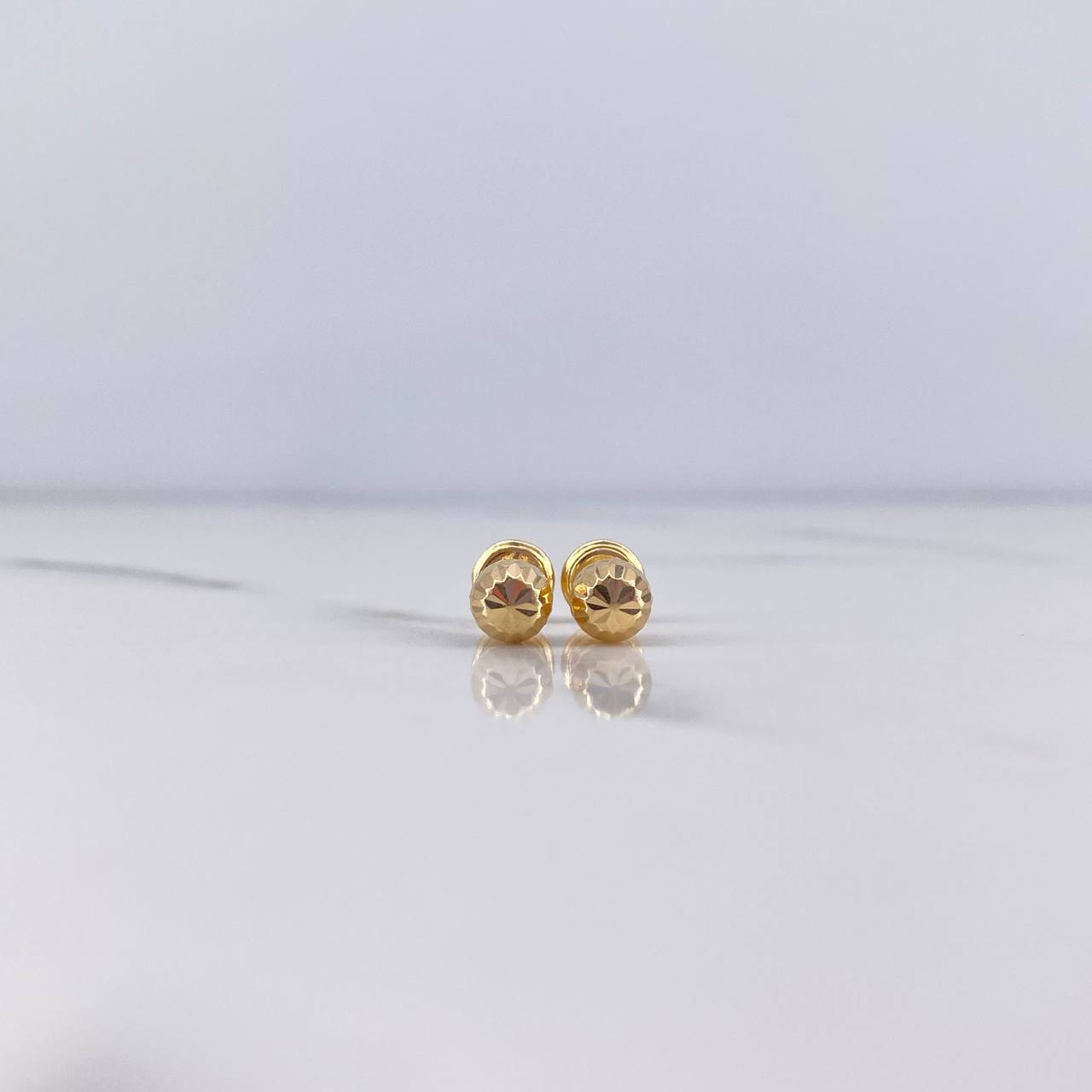 Topos Bola 0.8gr / 5mm Diamantados Oro Amarillo 18K $