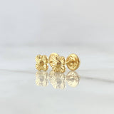 Topos Flor 0.6gr / 5mm Diamantada Oro Amarillo 18K