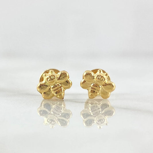 Topos Abejitas 0.5gr / 6mm Lisas Oro Amarillo 18K