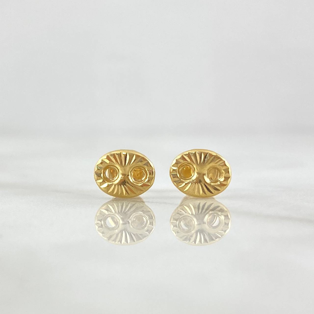 Topos GC 0.75gr / 8mm Diamantados Oro Amarillo 18K