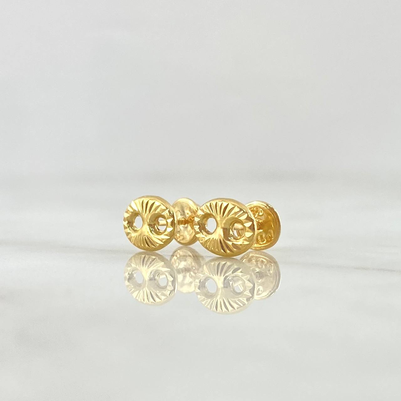 Topos GC 0.75gr / 8mm Diamantados Oro Amarillo 18K