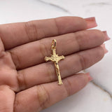 Dije Cruz Cristo 1.3gr / 3cm / Destellos Oro Amarillo 18K $