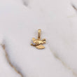 Dije Avion 0.95gr / 1.7cm / Circones Blancos Oro Amarillo 18K $