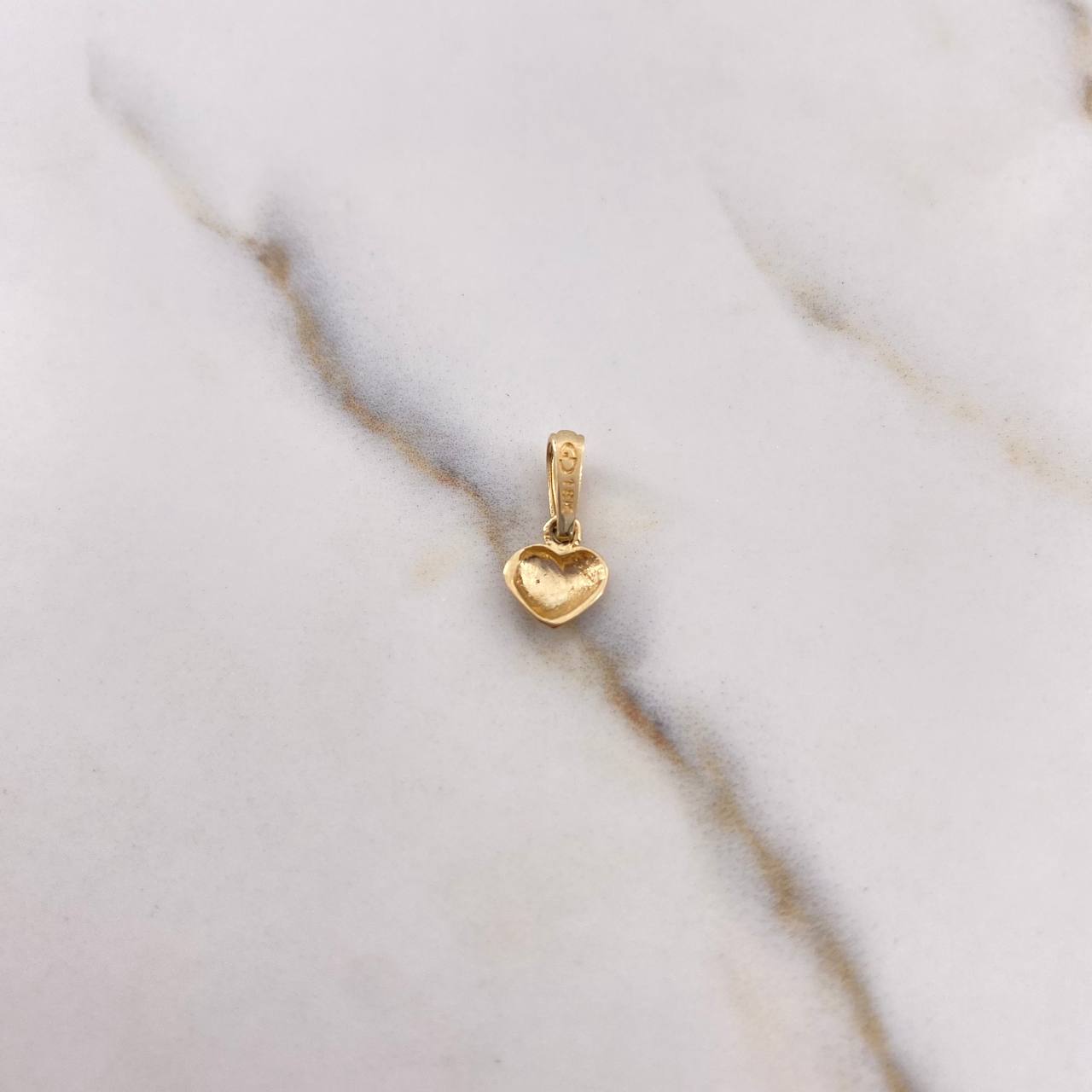 Dije Corazon 0.5gr / 1.3cm / Liso Oro Amarillo 18K $