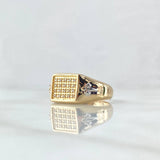 Anillo Cruz de Santiago 7.75gr / T10 Circones Blancos Dos Oros Amarillo Blanco