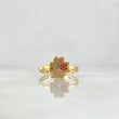 Anillo Trebol Tupido 1.9gr T6 1/2 Circones Colores Oro Amarillo