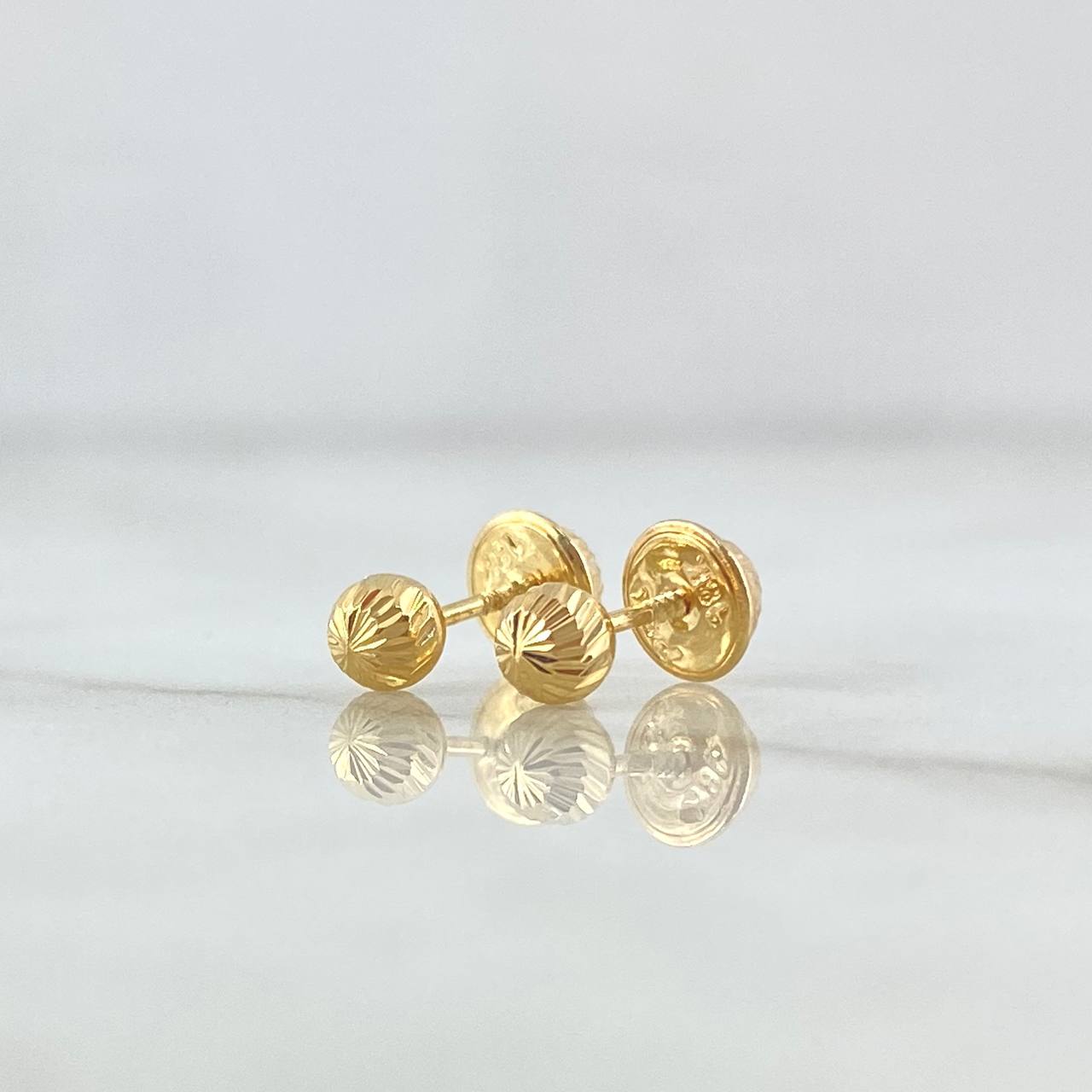 Topos Bola 4mm 0.5gr / Diamantados Oro Amarillo 18K