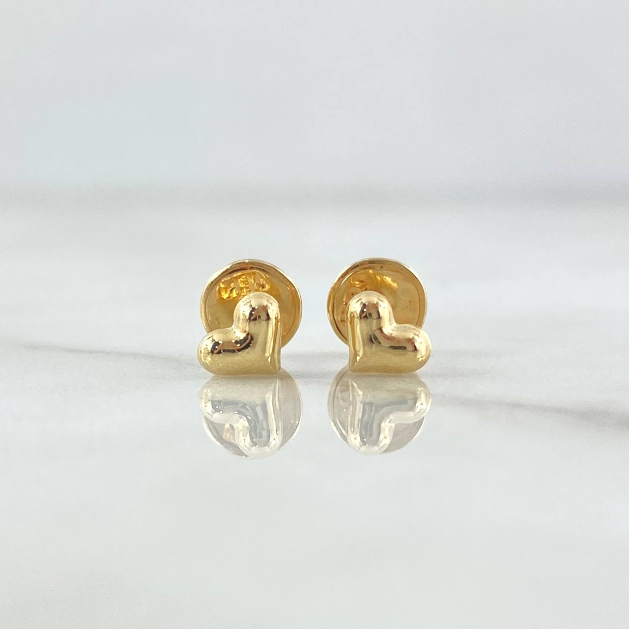 Topos Corazón 0.45gr / 4mm Espringado Oro Amarillo 18K