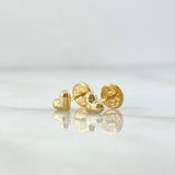 Topos Corazón 0.45gr / 4mm Espringado Oro Amarillo 18K