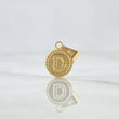 Dije Letra D Lisa 0.6gr / 1.9cm / Circulo Bordeado Oro Amarillo 18K