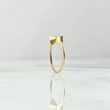 Anillo Corazones 1.35gr / T6 1/4 Circones Blancos Oro Amarillo