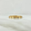 Anillo Morse 1.4gr / T6 1/2 / Circones Blancos Oro Amarillo