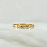 Anillo Morse 1.4gr / T6 1/2 / Circones Blancos Oro Amarillo