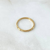 Anillo Morse 1.4gr / T6 1/2 / Circones Blancos Oro Amarillo