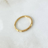 Anillo Morse 1.4gr / T6 1/2 / Circones Blancos Oro Amarillo