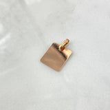 Dije Placa Cuadrado Liso 1.85gr / 2.3cm / 1.6mm - 1.8mm Oro Rosa © (Oferta)